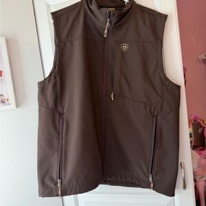 Ariat Dark Brown Softshell Vest with Zip Pockets